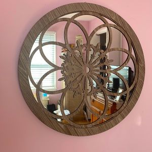 Wood design mirror